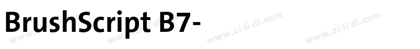 BrushScript B7字体转换
